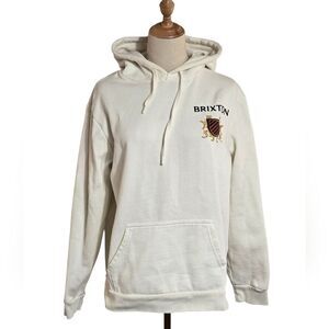 Brixton OffbWhite Embroidered Logo Hoodie